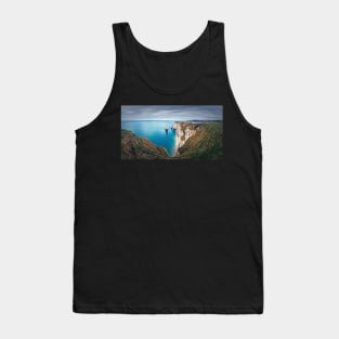 Aiguille of Etretat panoramic view Tank Top